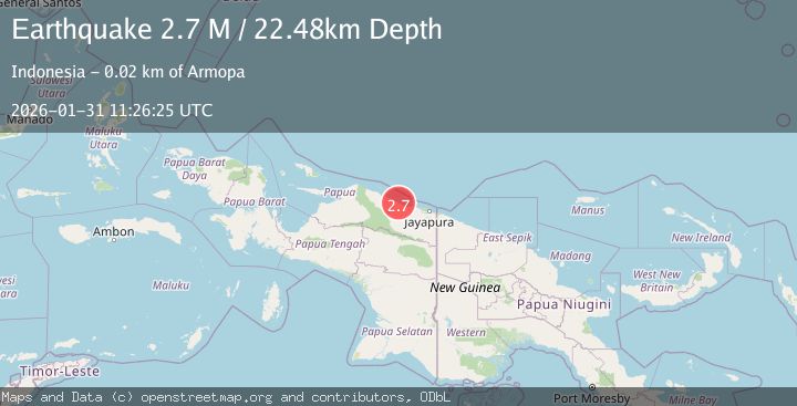 Map of Near North Coast of West Papua