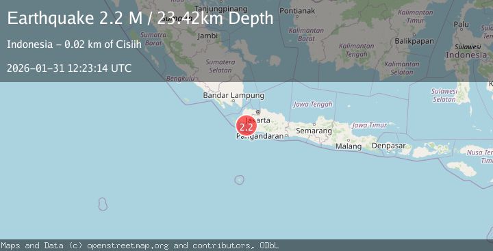 Map of Java, Indonesia