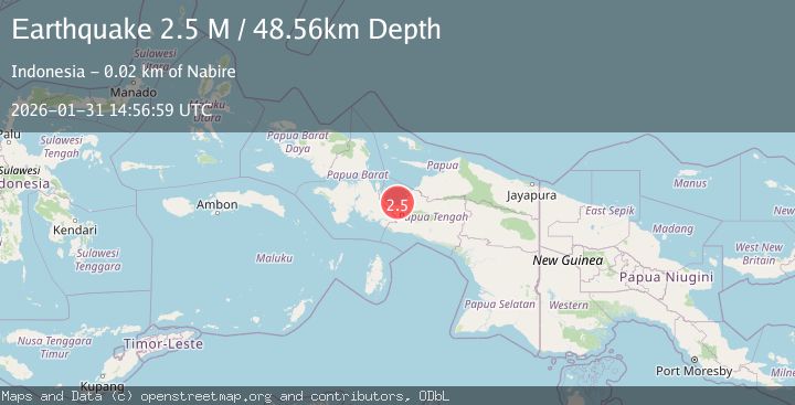 Map of West Papua Region, Indonesia