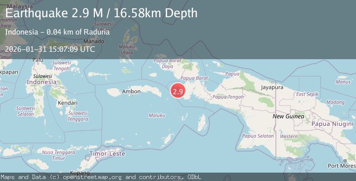 Map of West Papua Region, Indonesia