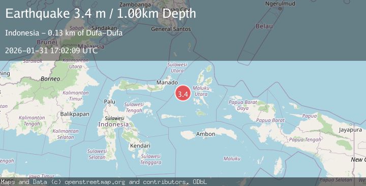 Map of Northern Molucca Sea