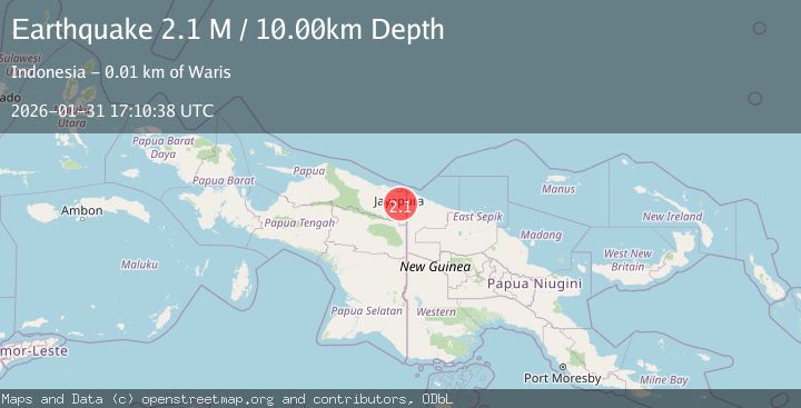 Map of West Papua, Indonesia