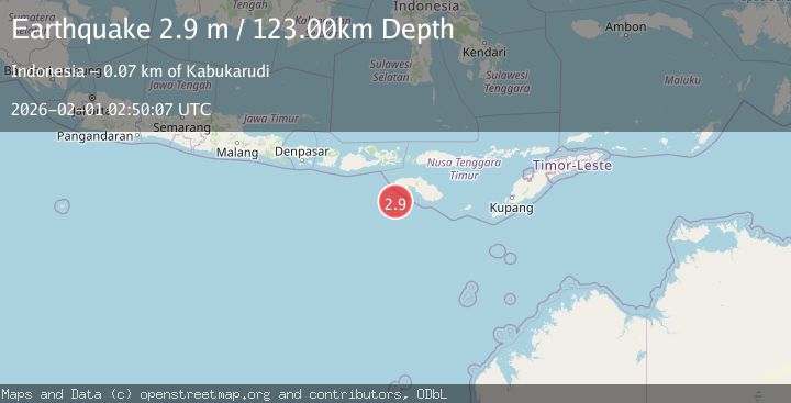 Map of South of Sumbawa, Indonesia