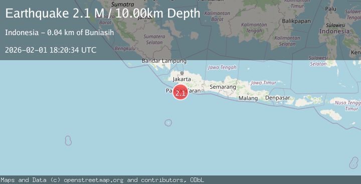 Map of Java, Indonesia
