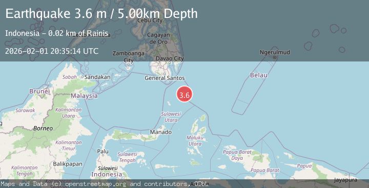 Map of Talaud Islands, Indonesia