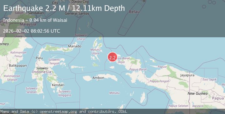 Map of West Papua Region, Indonesia