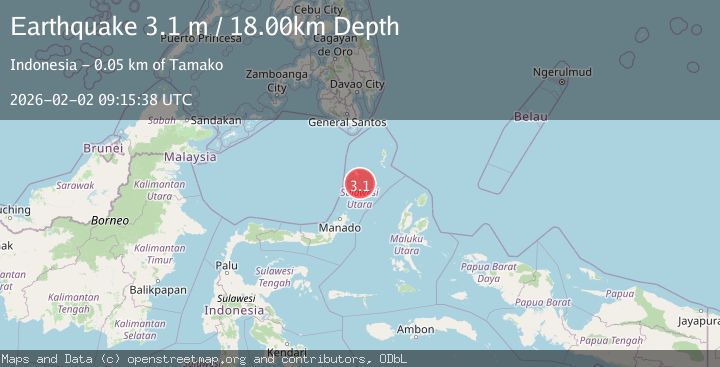 Map of Talaud Islands, Indonesia