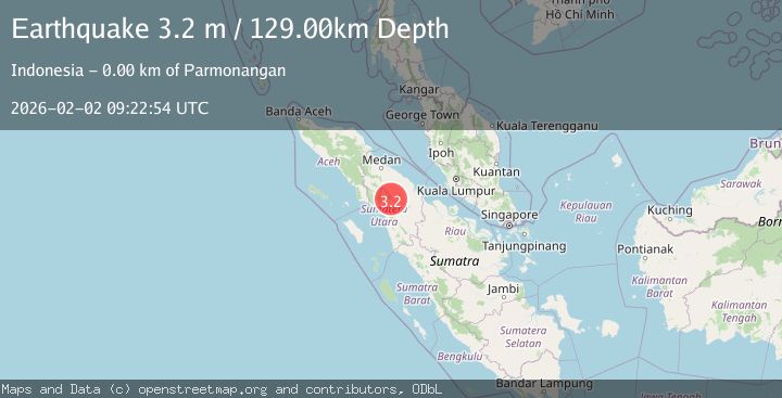 Map of Northern Sumatra, Indonesia