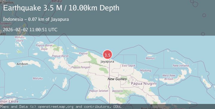 Map of West Papua Region, Indonesia