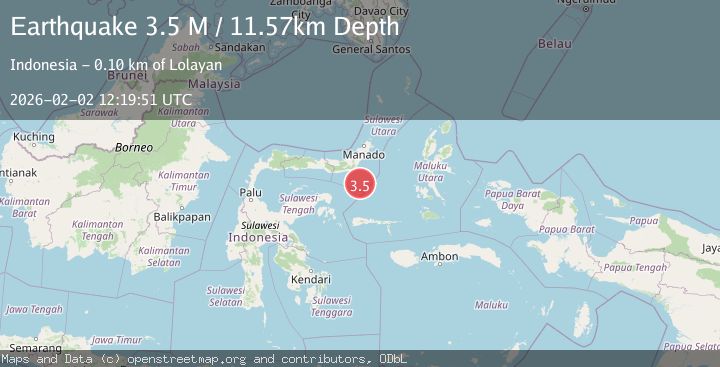 Map of Southern Molucca Sea