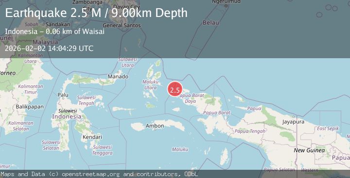 Map of West Papua Region, Indonesia