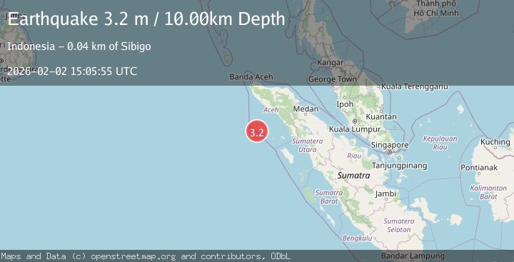 Map of Off West Coast of Northern Sumatra