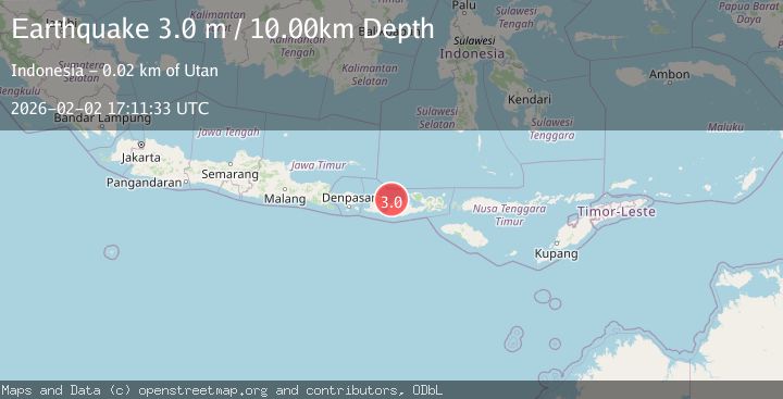 Map of Sumbawa Region, Indonesia