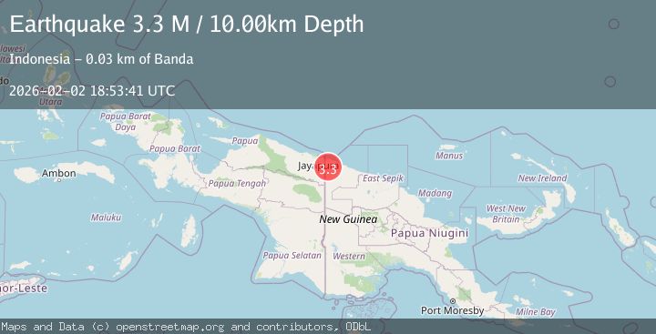 Map of New Guinea, Papua New Guinea