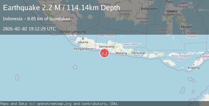 Map of Java, Indonesia