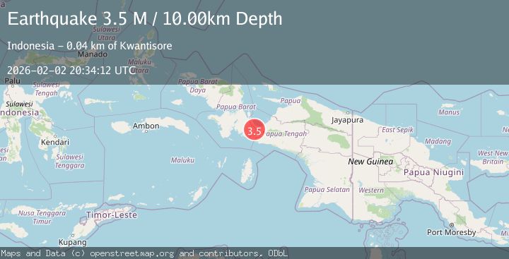 Map of West Papua Region, Indonesia