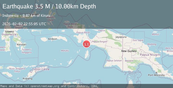Map of West Papua Region, Indonesia