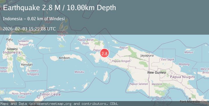 Map of West Papua Region, Indonesia