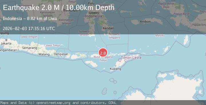 Map of Flores Region, Indonesia