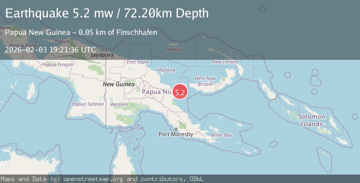 Map of Papua New Guinea Region