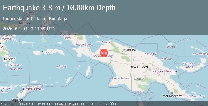 Map of West Papua Region, Indonesia