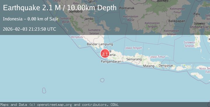 Map of Java, Indonesia