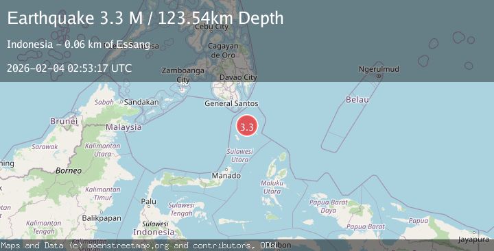 Map of Talaud Islands, Indonesia