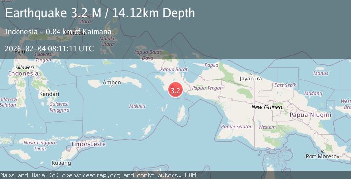 Map of West Papua Region, Indonesia