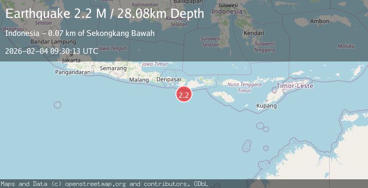 Map of Sumbawa Region, Indonesia
