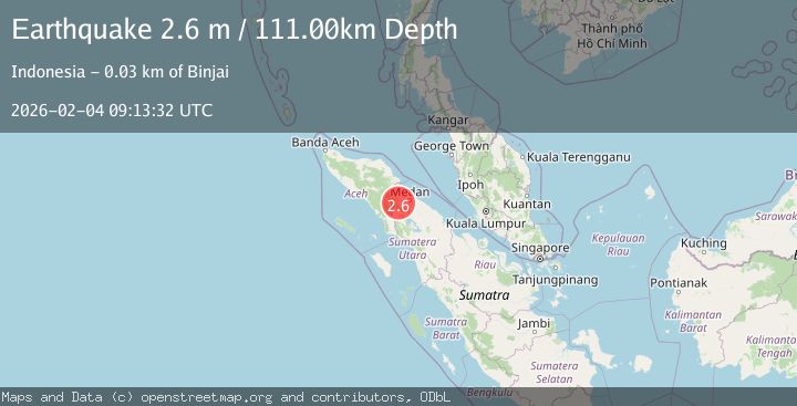 Map of Northern Sumatra, Indonesia