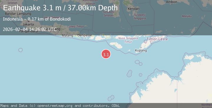 Map of South of Sumbawa, Indonesia