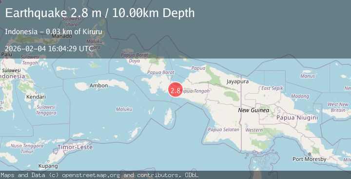 Map of West Papua Region, Indonesia