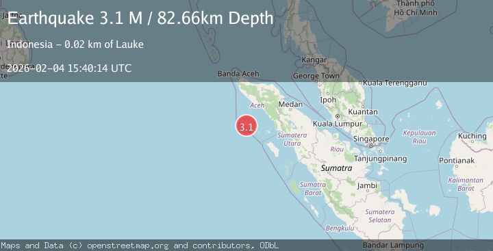 Map of Off West Coast of Northern Sumatra