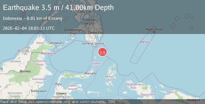 Map of Talaud Islands, Indonesia