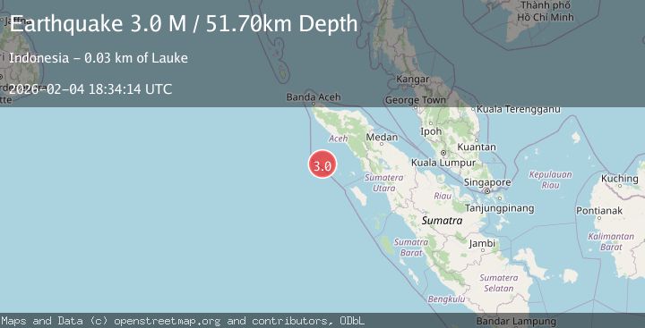 Map of Off West Coast of Northern Sumatra