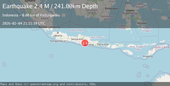 Map of Java, Indonesia