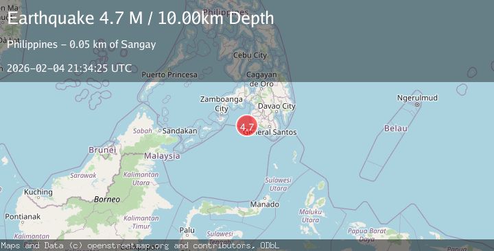 Map of Mindanao, Philippines