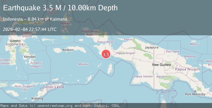 Map of West Papua Region, Indonesia