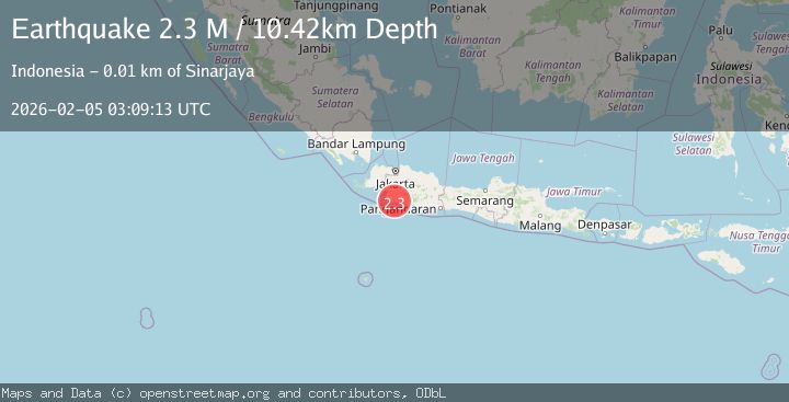 Map of Java, Indonesia