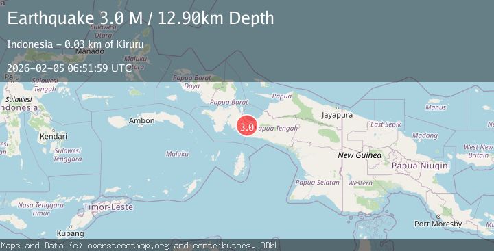 Map of West Papua Region, Indonesia