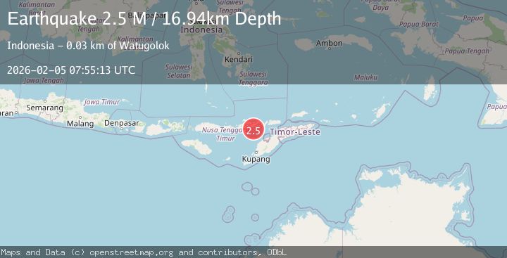 Map of Flores Region, Indonesia