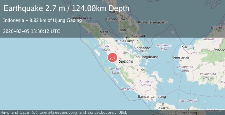 Map of Northern Sumatra, Indonesia