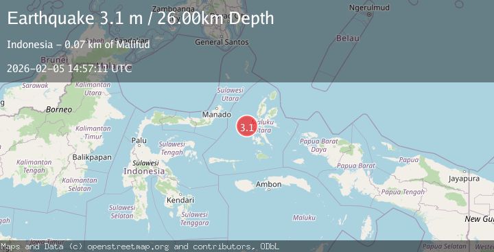 Map of Northern Molucca Sea