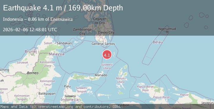 Map of Talaud Islands, Indonesia