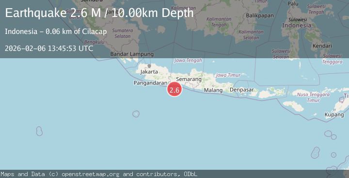 Map of Java, Indonesia