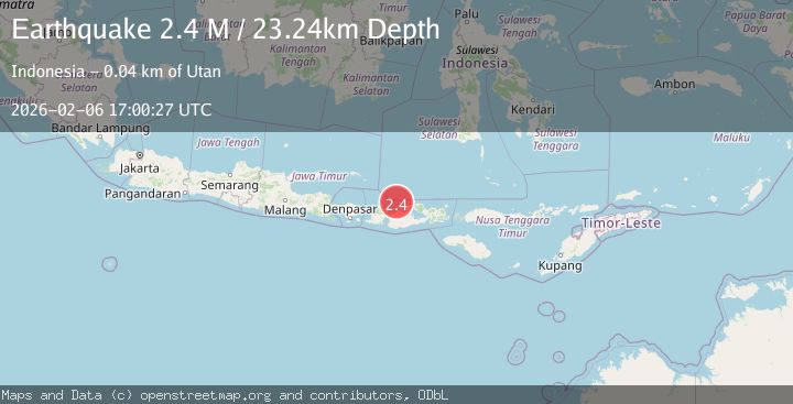 Map of Sumbawa Region, Indonesia