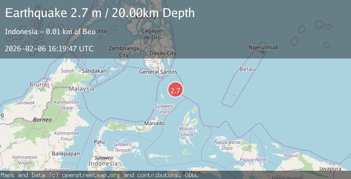 Map of Talaud Islands, Indonesia