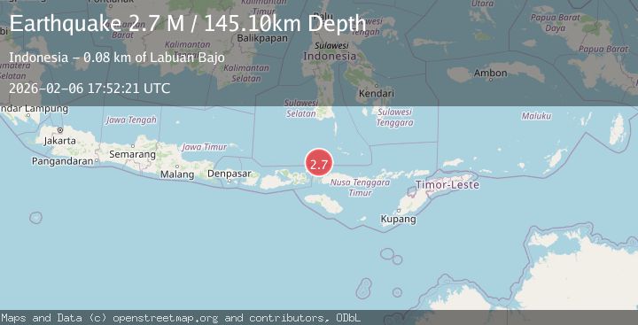 Map of Flores Region, Indonesia