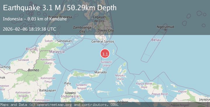 Map of Talaud Islands, Indonesia