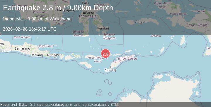 Map of Flores Region, Indonesia